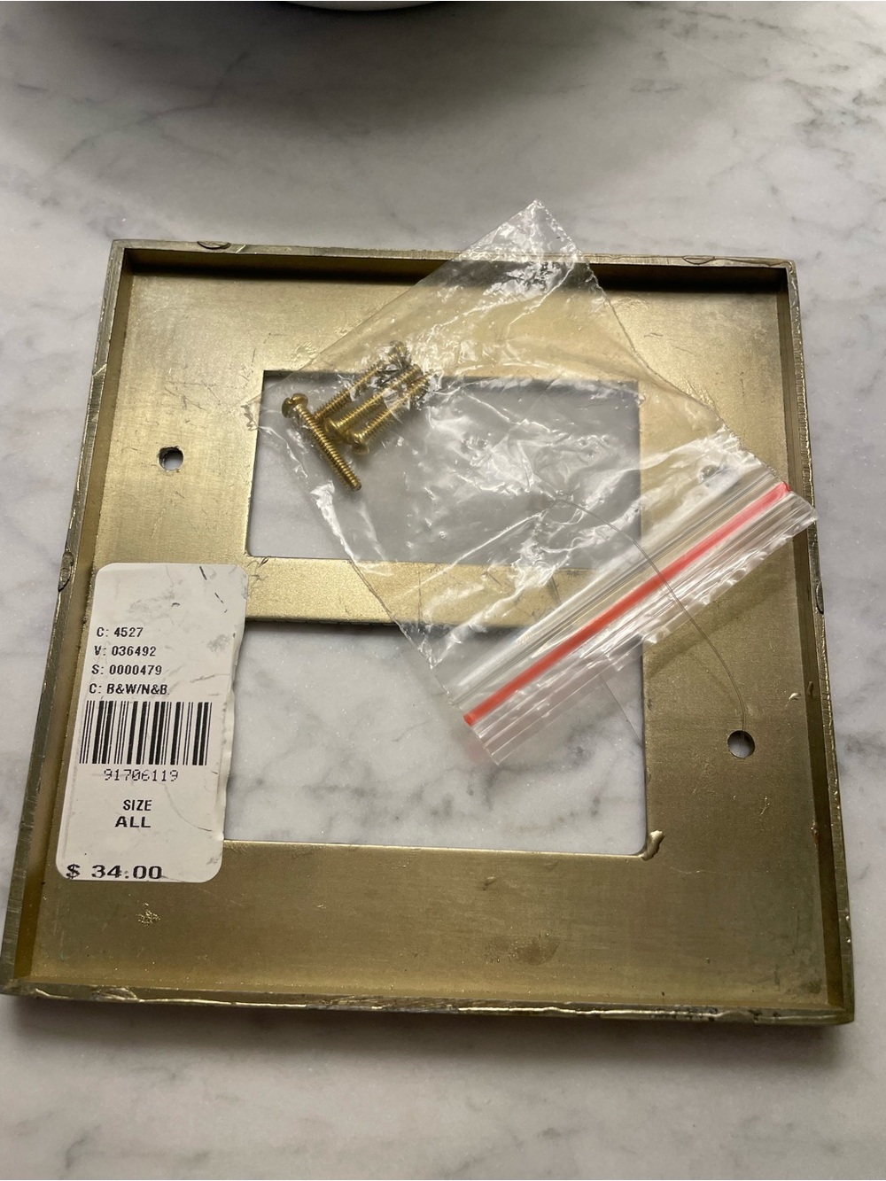 Anthropologie Bistro Tile Double Rocker Switch Plate, Hardware Included - Picture 6 of 6